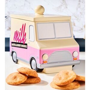 Bath & Body Works Pink and Cream Milk Truck Jar